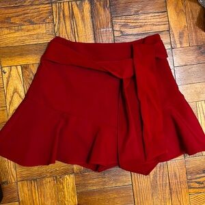NWT Zara red skirt with belt size: M